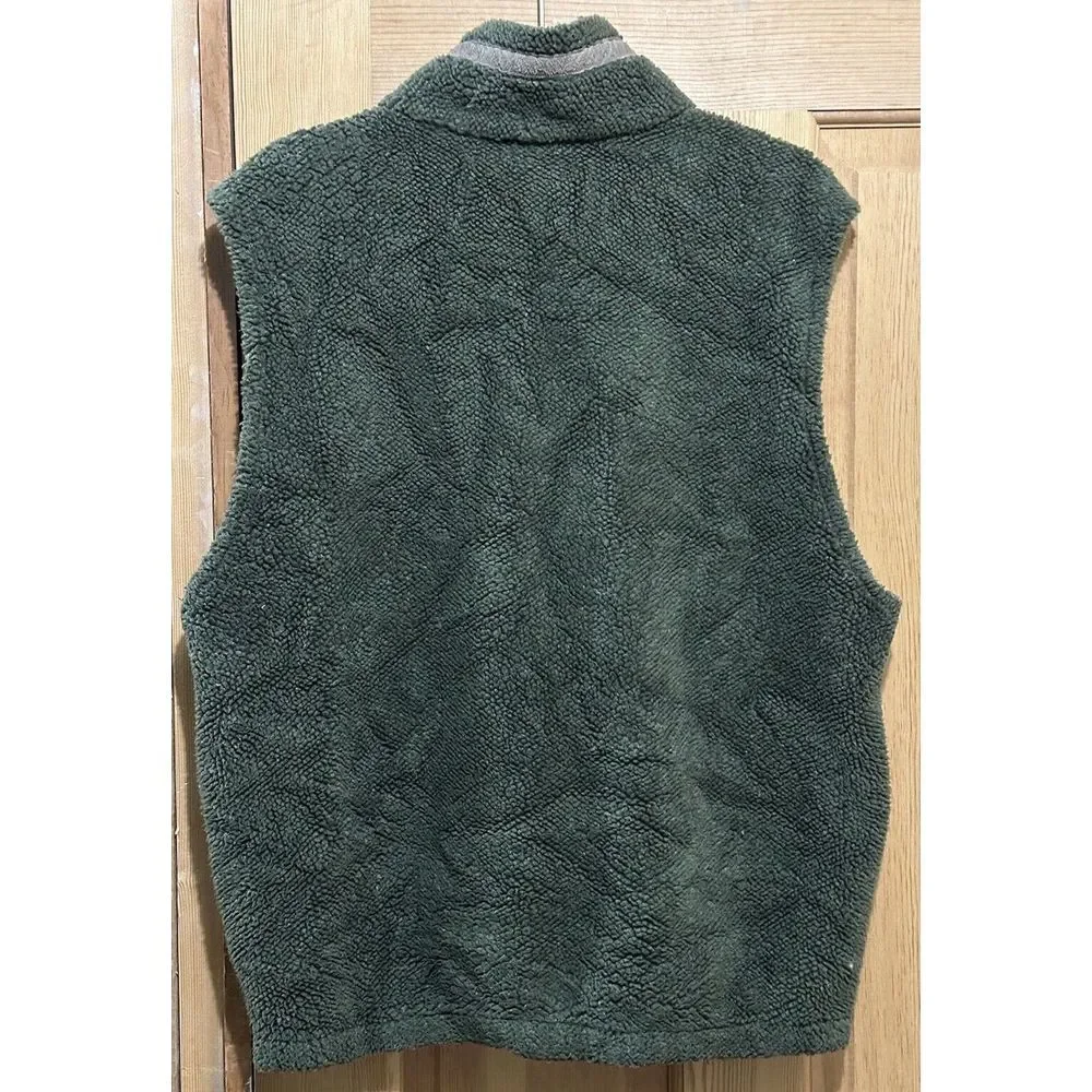 Vintage Columbia Fleece Vest‎ Mens Heathered Forest Green 90s USA Large EUC